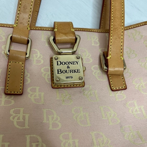 Dooney & Bourke Pink Classic Signature Monogram North South Bucket Bag - Picture 4 of 14